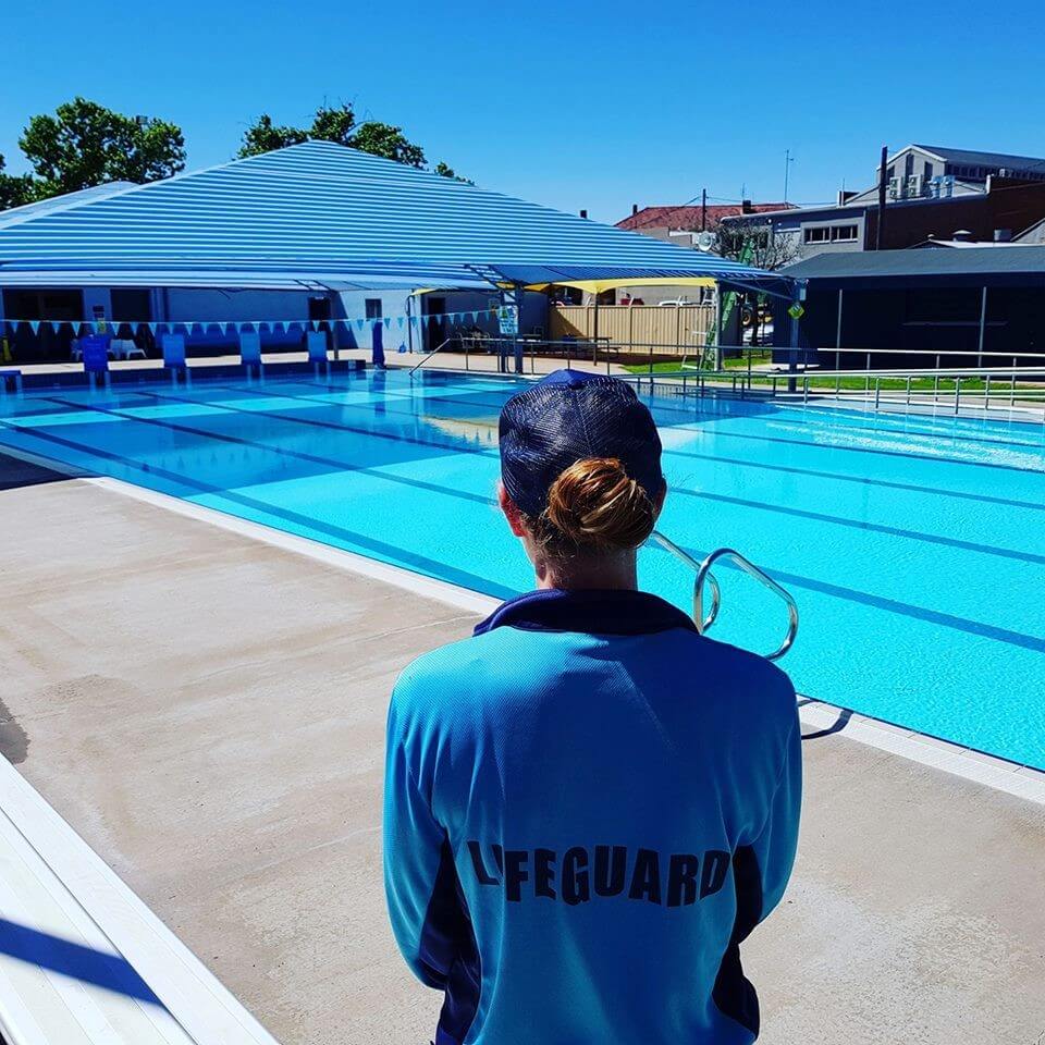 Lifeguard at pool